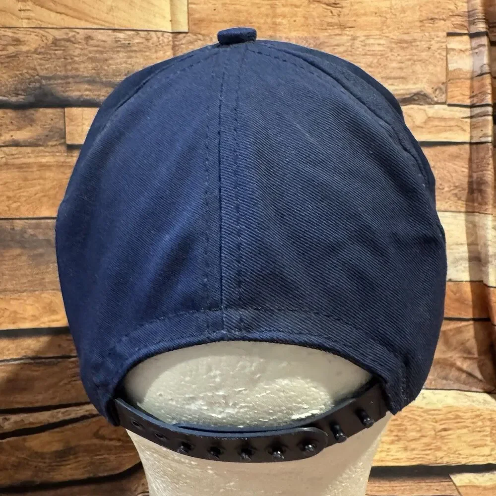 Boy Scouts BSA Cub Scouts Wolf Twill Cap Hat Navy Yellow S/M Snapback Vintage